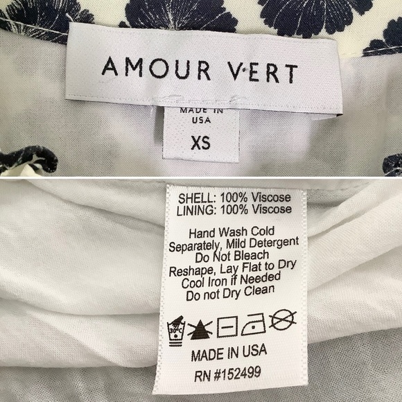 AMOUR VERT Tiered Sleeveless Dress Ruffle High Neck Pockets Vacation Wedding XS - Picture 9 of 13